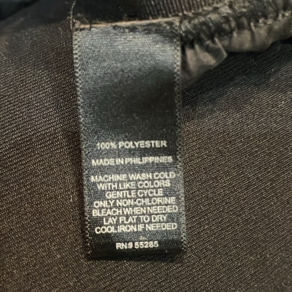 Long a line lined black,gray,white print skirt with elastic band - Picture 7 of 7